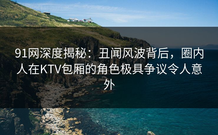 91网深度揭秘：丑闻风波背后，圈内人在KTV包厢的角色极具争议令人意外